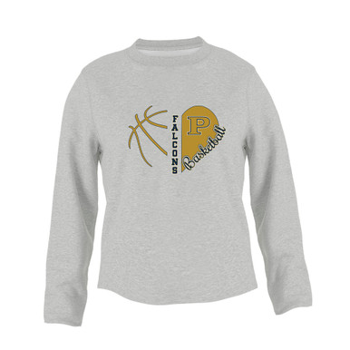 Peddie Falcons Heart Basketball Women's Sweatshirt