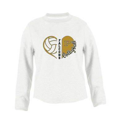 Peddie Falcons Heart Volleyball Women's Sweatshirt