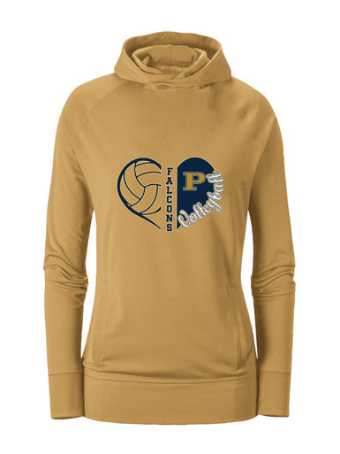 Peddie Falcons Heart Volleyball Women's Hoodie