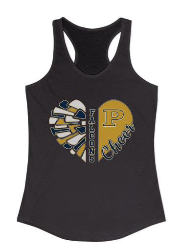 Peddie Falcons Heart Cheer Women's Tank Top