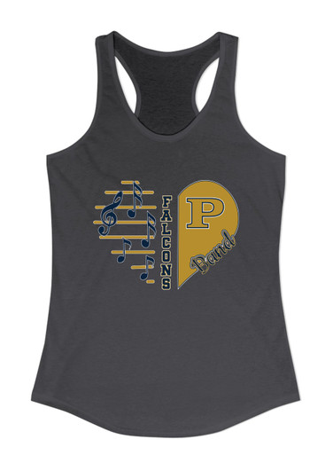 Peddie Falcons Heart Band Women's Tank Top