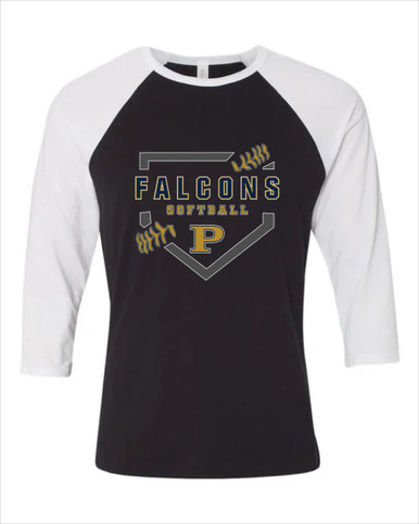 Peddie Falcons Softball #2 Women's Baseball T-Shirt