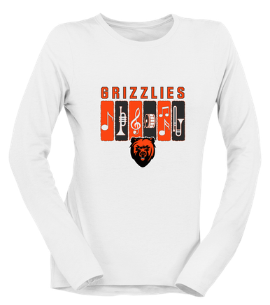 California Grizzlies Band # 2 Women's LS T-Shirt