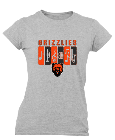 California Grizzlies Band # 2 Women's Premium SS T-Shirt
