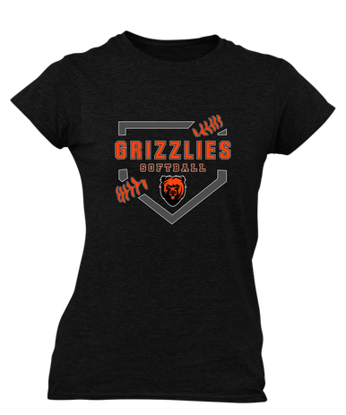 California Grizzlies Softball #2 Women's SS T-Shirt