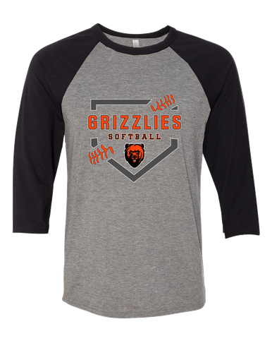 California Grizzlies Softball #2 Women's Baseball T-Shirt