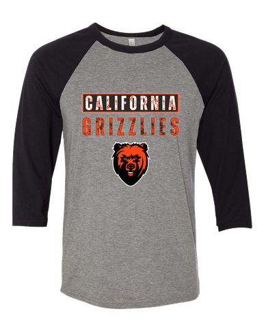 California Grizzlies Mascot #9 Men's Baseball T-Shirt