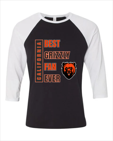 California Grizzlies Best Grizzly Fan Women's Baseball T-Shirt