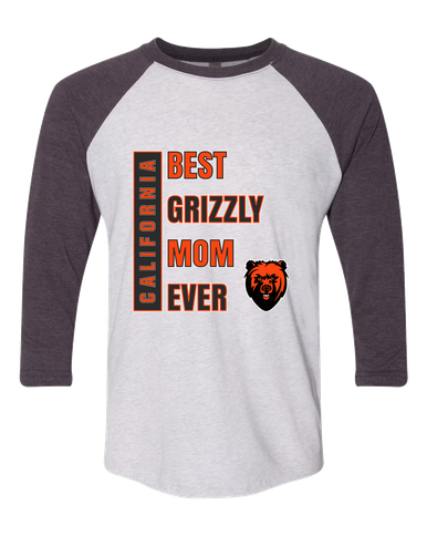 California Grizzlies Best Grizzly Mom Women's Baseball T-Shirt