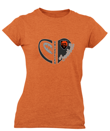 California Grizzlies Heart Football Women's Premium SS T-Shirt