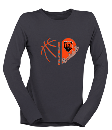 California Grizzlies Heart Basketball Women's Premium LS T-Shirt