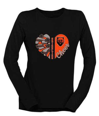 California Grizzlies Heart Cheer Women's LS T-Shirt