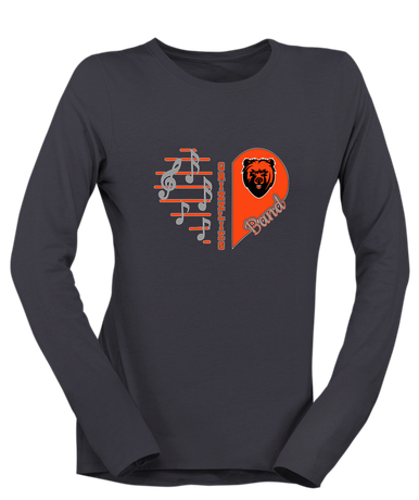 California Grizzlies Heart Band Women's LS T-Shirt