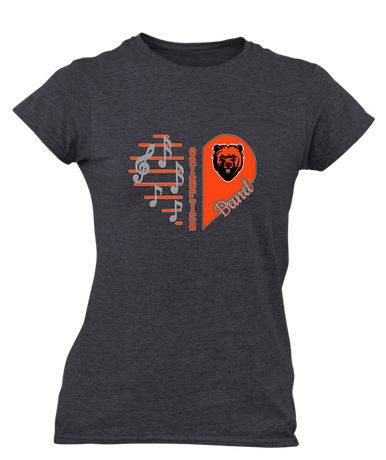California Grizzlies Heart Band Women's SS T-Shirt