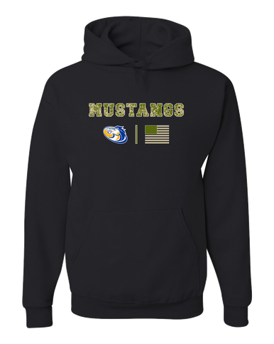 Sahuarita Mustangs Camo Flag Men's Premium Hoodie