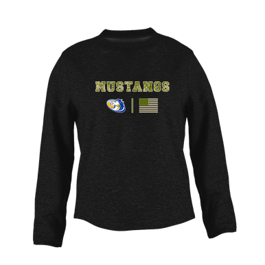 Sahuarita Mustangs Camo Flag Women's Sweatshirt