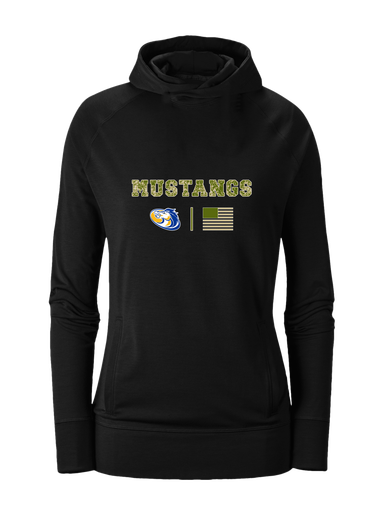 Sahuarita Mustangs Camo Flag Women's Hoodie