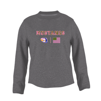 Sahuarita Mustangs Pink Camo Flag Women's Sweatshirt
