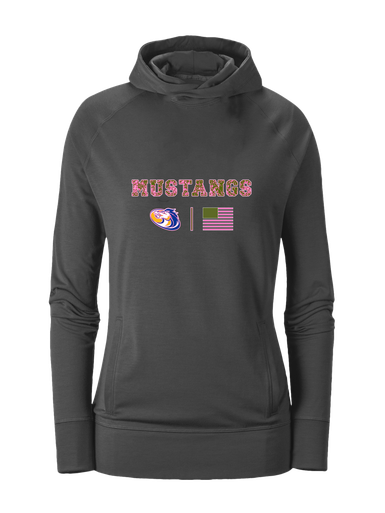 Sahuarita Mustangs Pink Camo Flag Women's Hoodie
