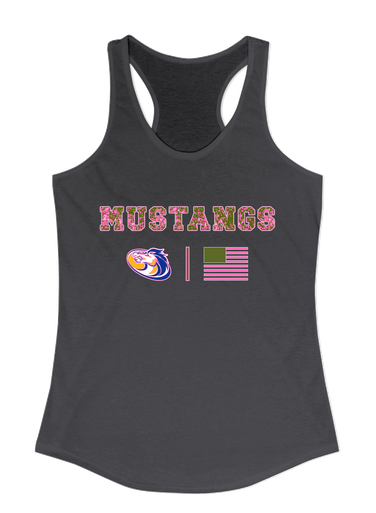 Sahuarita Mustangs Pink Camo Flag Women's Tank Top