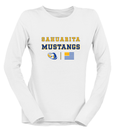 Sahuarita Mustangs Spirit Flag Women's LS T-Shirt