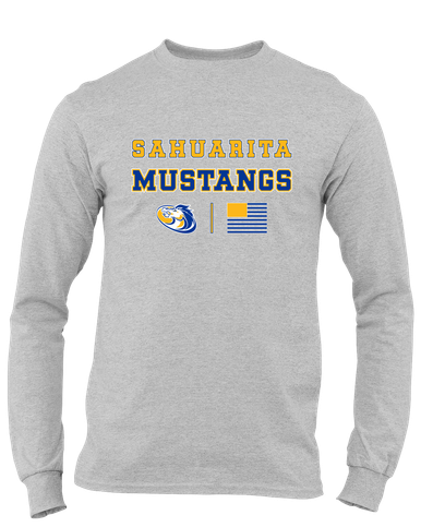 Sahuarita Mustangs Spirit Flag Men's LS T-Shirt