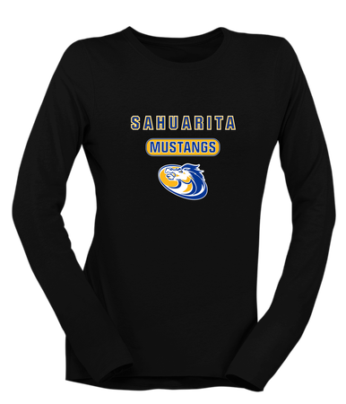 Sahuarita Mustangs Mascot #3 Women's LS T-Shirt