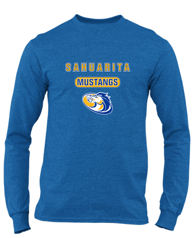 Sahuarita Mustangs Mascot #3 Men's LS T-Shirt