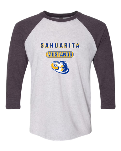 Sahuarita Mustangs Mascot #3 Women's Baseball T-Shirt