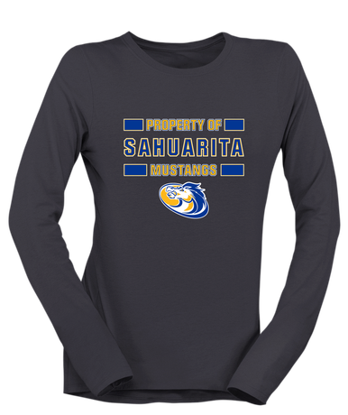 Sahuarita Mustangs Property Of Women's LS T-Shirt