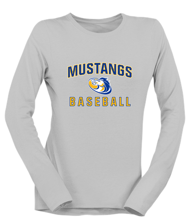 Sahuarita Mustangs Baseball #1 Women's LS T-Shirt