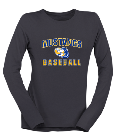 Sahuarita Mustangs Baseball #1 Women's Premium LS T-Shirt