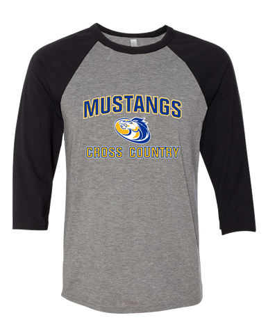 Sahuarita Mustangs Cross Country Men's Baseball T-Shirt