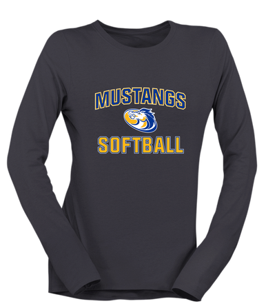 Sahuarita Mustangs Softball #1 Women's Premium LS T-Shirt