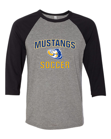 Sahuarita Mustangs Soccer #1 Women's Baseball T-Shirt