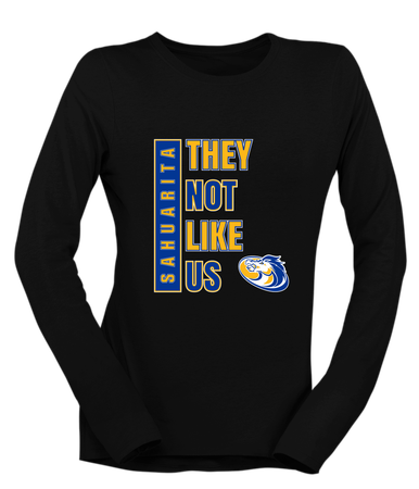 Sahuarita Mustangs They Not Like Us #1 Women's Premium LS T-Shirt