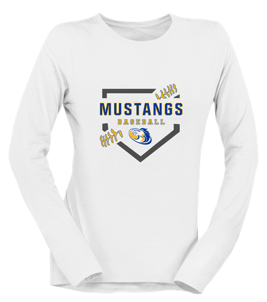 Sahuarita Mustangs Baseball #2 Women's LS T-Shirt