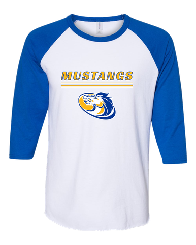 Sahuarita Mustangs Mascot #8 Women's Baseball T-Shirt