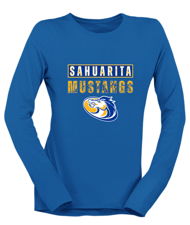 Sahuarita Mustangs Mascot #9 Women's LS T-Shirt
