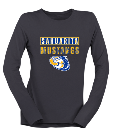 Sahuarita Mustangs Mascot #9 Women's Premium LS T-Shirt