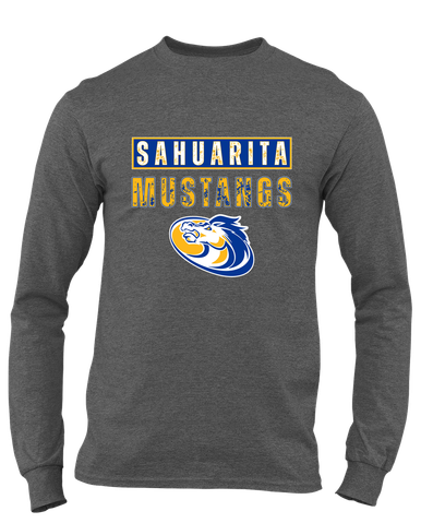 Sahuarita Mustangs Mascot #9 Men's Premium LS T-Shirt