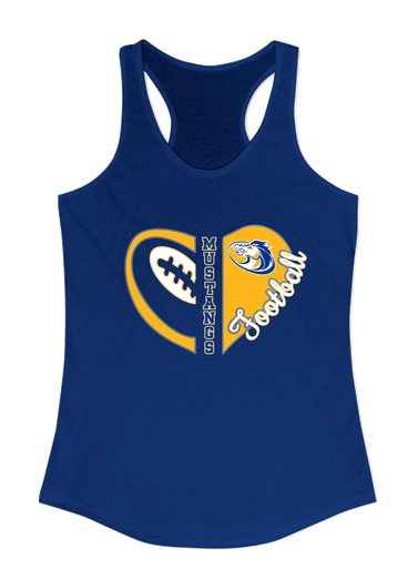 Sahuarita Mustangs Heart Football Women's Tank Top