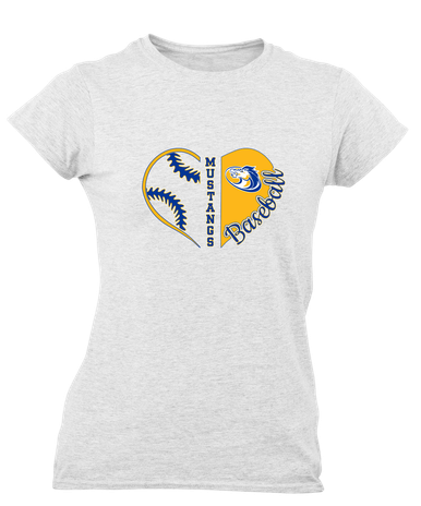 Sahuarita Mustangs Heart Baseball Women's SS T-Shirt