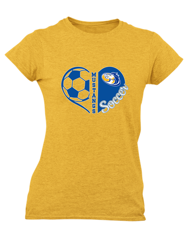 Sahuarita Mustangs Heart Soccer Women's Premium SS T-Shirt
