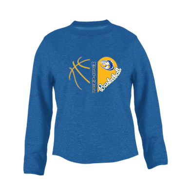 Sahuarita Mustangs Heart Basketball Women's Sweatshirt