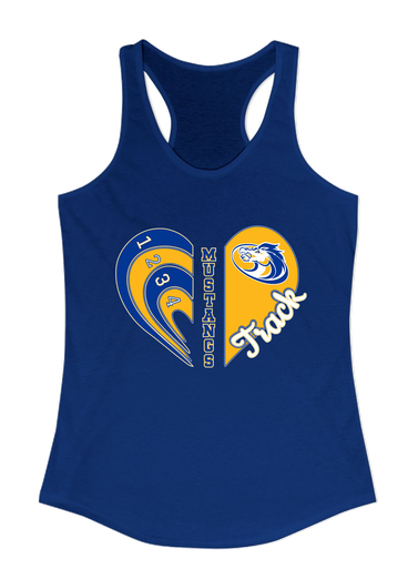 Sahuarita Mustangs Heart Track Women's Tank Top