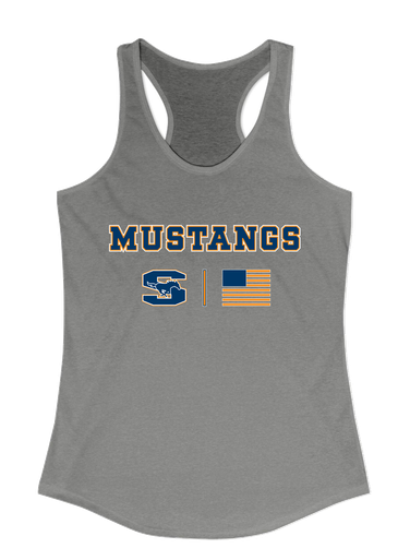 Sachse Mustangs Team Colors Flag Women's Tank Top