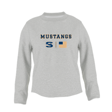 Sachse Mustangs Team Colors Flag Women's Sweatshirt