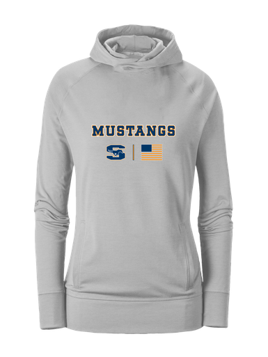 Sachse Mustangs Team Colors Flag Women's Hoodie