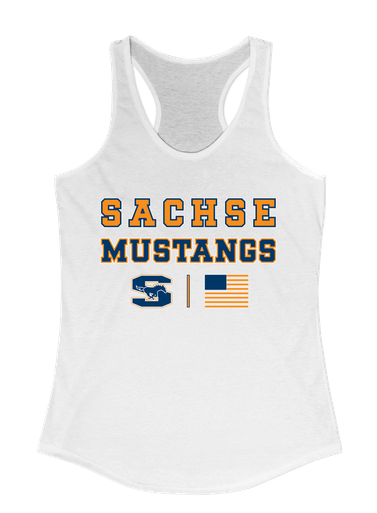 Sachse Mustangs Spirit Flag Women's Tank Top